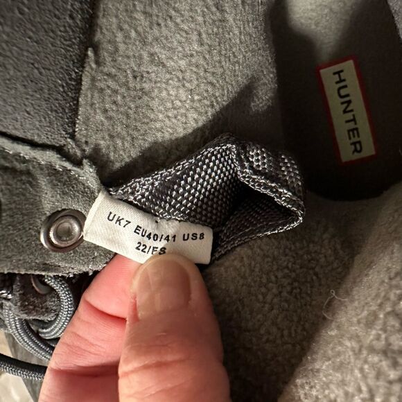 Hunter insulated Commando Boots gray size 8 NWOT